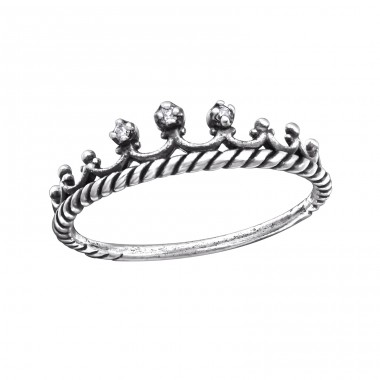 Crown - 925 Sterling Silver Rings with stones A4S27894