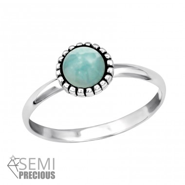 Round - 925 Sterling Silver Rings with stones A4S30313