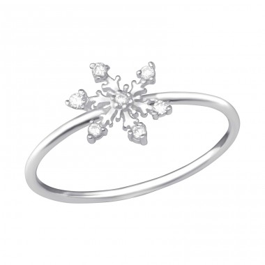 Snowflake - 925 Sterling Silver Rings with stones A4S33902