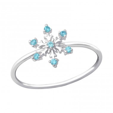 Snowflake - 925 Sterling Silver Rings with stones A4S33903