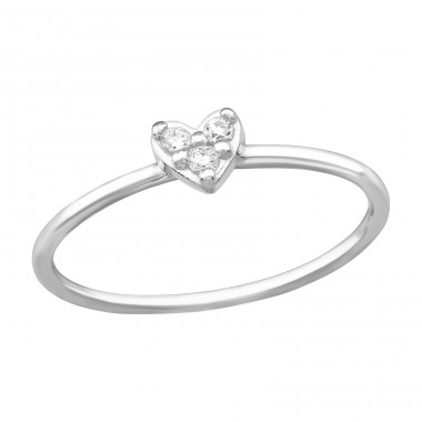 Heart - 925 Sterling Silver Rings with stones A4S38859