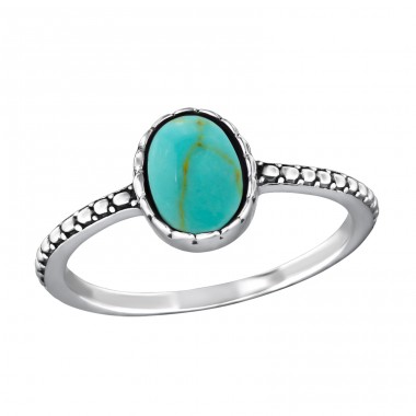 Oval - 925 Sterling Silver Rings with stones A4S39078