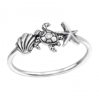 Beach sealife oxidized - 925 Sterling Silver Rings With Stones A4S41414