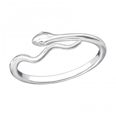 Snake Ring with Stones - 925 Sterling Silver Rings With Stones A4S42298