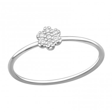 Flower - 925 Sterling Silver Rings with stones A4S43274