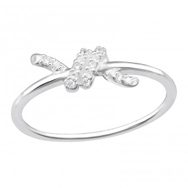 Knot with Zirconia - 925 Sterling Silver Rings With Stones A4S46467