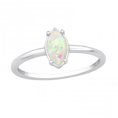 Marquise Ring with Stone - 925 Sterling Silver Rings With Stones A4S46821