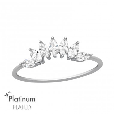 Marquise mit Zirkonia - 925Er Silber Ringe Mit Steinen A4S47140