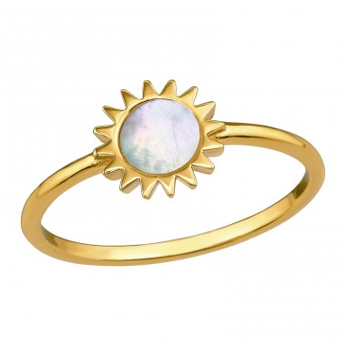 Golden Sun - 925 Sterling Silver Rings With Stones A4S47671