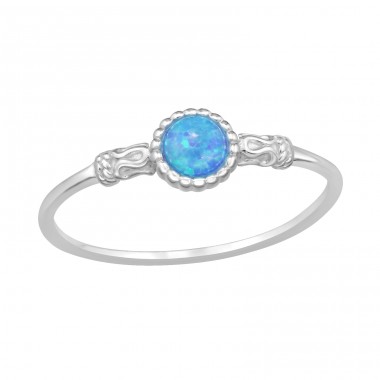 Circle Rings with Stones - 925 Sterling Silver Rings With Stones A4S48224