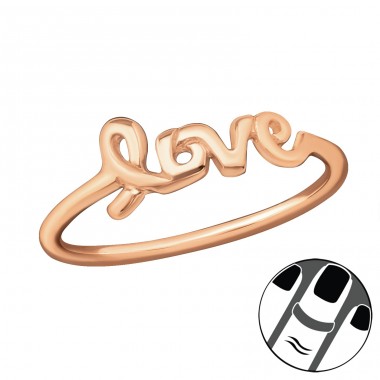 Love - 925 Sterling Silver Midi Rings A4S19948