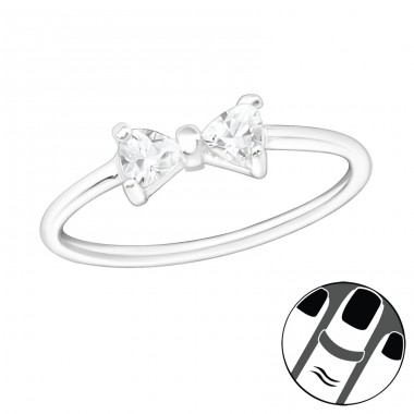 Bow - 925 Sterling Silver Midi Rings A4S20723