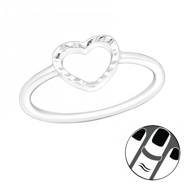 Heart - 925 Sterling Silver Midi Rings A4S20987