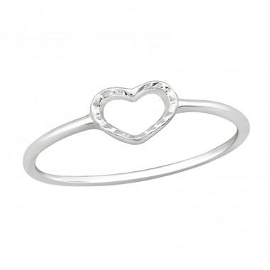 Heart - 925 Sterling Silver Basic Rings A4S20513