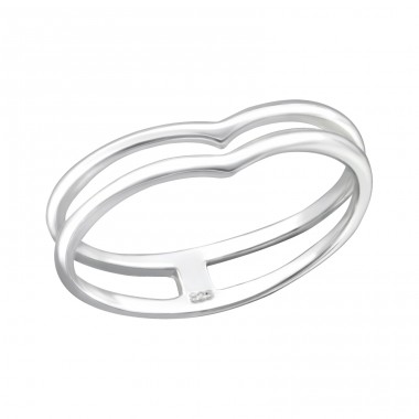 Heart - 925 Sterling Silver Basic Rings A4S26824