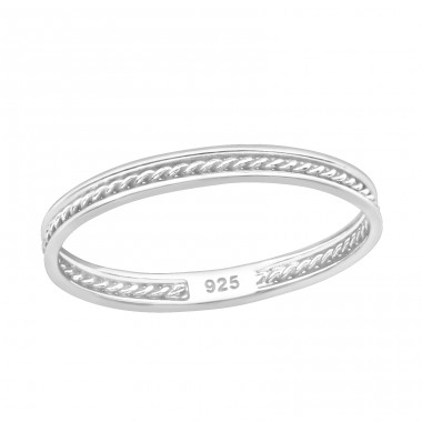 Twisted - 925 Sterling Silver Basic Rings A4S30997