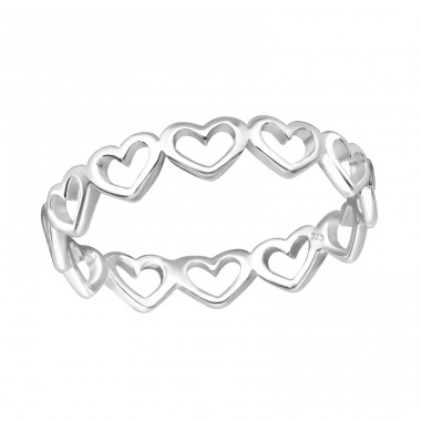 Heart - 925 Sterling Silver Basic Rings A4S33827