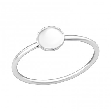 Round - 925 Sterling Silver Basic Rings A4S36764