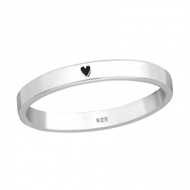 Heart - 925 Sterling Silver Basic Rings A4S37147