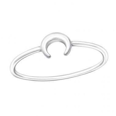 Moon - 925 Sterling Silver Basic Rings A4S37391