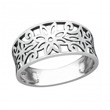 Flower - 925 Sterling Silver Basic Rings A4S38598