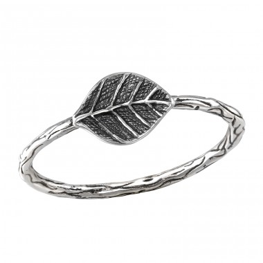 Leaf - 925 Sterling Silver Basic Rings A4S40069