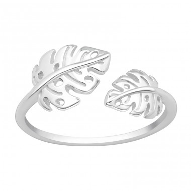 Leaf - 925 Sterling Silver Basic Rings A4S40073