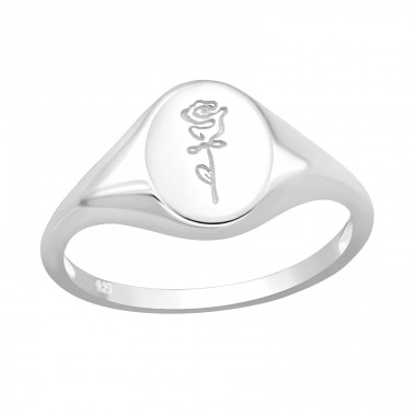 Rose - 925 Sterling Silver Basic Rings A4S40603