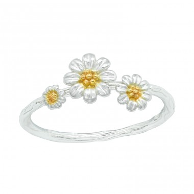 Flower - 925 Sterling Silver Basic Rings A4S40699