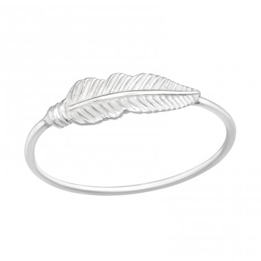 Feather - 925 Sterling Silver Basic Rings A4S41070