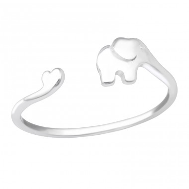 Elefant offener Ring - Schmuck Silber 925 Ringe ohne Steine A4S41078