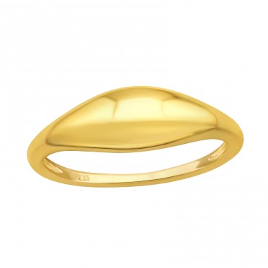 Golden marquise shaped - 925 Sterling Silver Basic Rings A4S43266