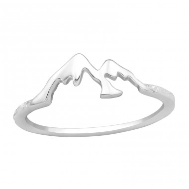 Mountain - 925 Sterling Silver Basic Rings A4S44011