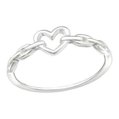 Heart - 925 Sterling Silver Basic Rings A4S44845