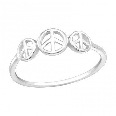 Peace - 925 Sterling Silver Basic Rings A4S44849