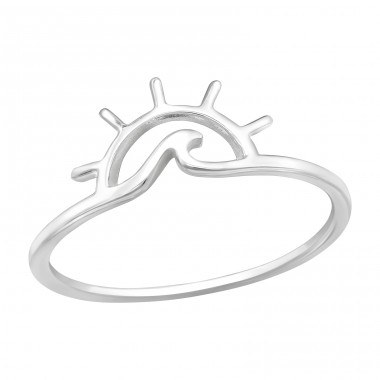 Wave - 925 Sterling Silver Basic Rings A4S44851