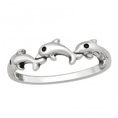 Dolphin - 925 Sterling Silver Basic Rings A4S44939