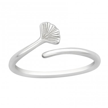 Mermaid Tail open ring - 925 Sterling Silver Basic Rings A4S45015