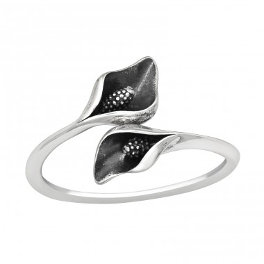 Calla Lily Flower vintage - 925 Sterling Silver Basic Rings A4S45225