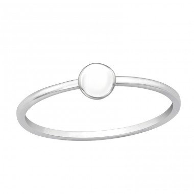 Mini Disc ring - 925 Sterling Silver Basic Rings A4S46155