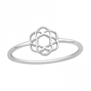 Heart Mozaic - 925 Sterling Silver Basic Rings A4S46169