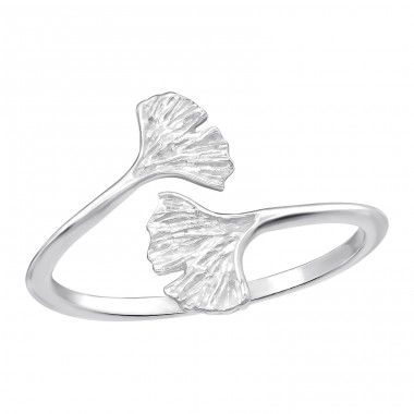 Ginko Leaf – Ringe aus 925er Sterlingsilber ohne Steine A4S46235