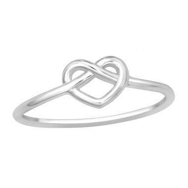 Heart Knot - 925 Sterling Silver Basic Rings A4S46313