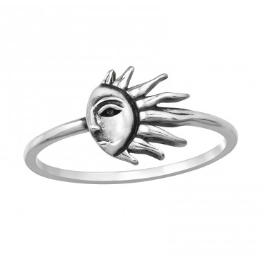 Sun - 925 Sterling Silver Basic Rings A4S46870