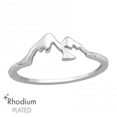 Mountain Rhodium - 925 Sterling Silver Basic Rings A4S47149