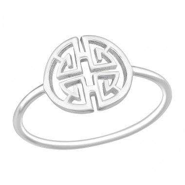 Chinese Symbol - 925 Sterling Silver Basic Rings A4S47215