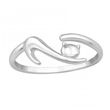 Cat - 925 Sterling Silver Basic Rings A4S47673