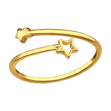 Golden Star - 925 Sterling Silver Basic Rings A4S48645