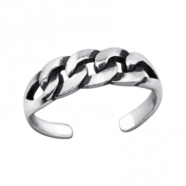 Patterned - 925 Sterling Silver Toe Rings A4S27629