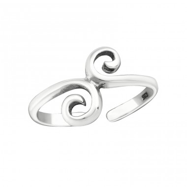 Spiral - 925 Sterling Silver Toe Rings A4S29395